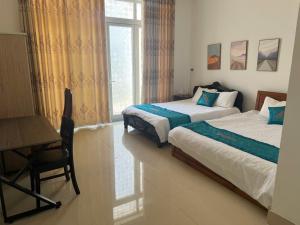 Ένα ή περισσότερα κρεβάτια σε δωμάτιο στο Xsunshine apartment