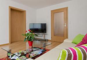 TV a/nebo společenská místnost v ubytování Ferienwohnungen und Zimmer Yassi