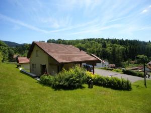 a small house in a grassy field with a yard at Holiday Home in Vosges with Garden and BBQ in Le Haut-du-Them