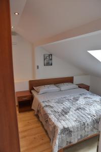 a bedroom with a large bed in a room at Apartmani Centar Igalo in Herceg-Novi