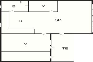 een blokdiagram van een blokdiagram van een doos bij 4 person holiday home in Grenaa in Grenå