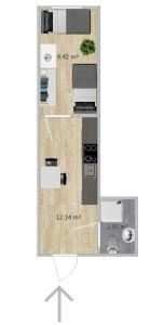 Půdorys ubytování Itzehoe Liethberg Apartment W404