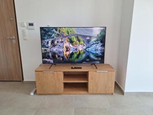 Μια τηλεόραση ή/και κέντρο ψυχαγωγίας στο Kalamata Modern Apartment
