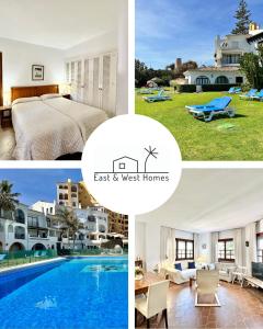 un collage di foto di un hotel e di una villa di Cabopino Port - EaW Homes a Marbella