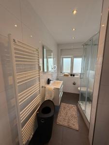 Ένα μπάνιο στο Neu eingerichtete Wohnung Apartment 75qm Boarding House Aachen Wuerselen