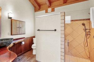 a bathroom with a shower and a toilet at Dakota Ridge in Butler +22 photos