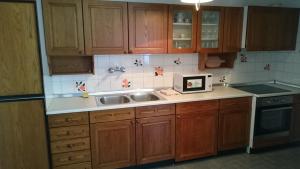 Kuchyň nebo kuchyňský kout v ubytování Apartments Luka