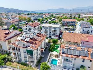 an aerial view of a city with buildings at The B HOUSE in Fethiye