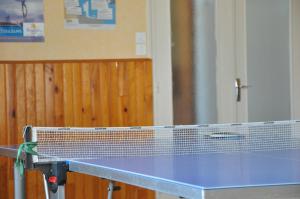 a blue ping pong table in a room at Villas Blue Idea in Ploumoguer