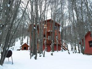 Cabañas Bosque Del Faldeo durante o inverno