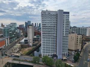 Nespecifikovaný výhled na destinaci Manchester nebo výhled na město při pohledu z apartmánu