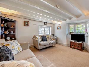 een woonkamer met een bank en een tv bij 2 Bed in Brede 46895 in Brede