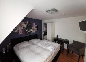 Katil atau katil-katil dalam bilik di Ristohotel zur Linde