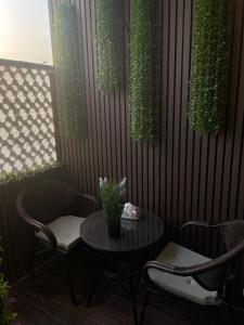 Ruang duduk di Elegant Studio with Balcony Sulaymaniyah