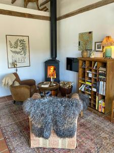 Χώρος καθιστικού στο Rural Guest Apartment In Grevlunda Hills