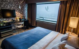 Postel nebo postele na pokoji v ubytování Hotel Yasmin Košice