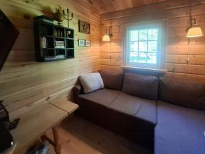 Posezení v ubytování Family Cabin Cluster By Waterfall In Bjorli