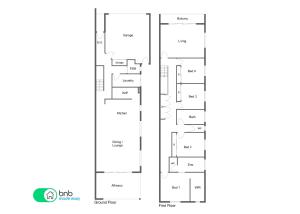 a floor plan of a house at Forsyth Retreat - Modern Townhouse in Wagga Wagga