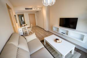 TV a/nebo společenská místnost v ubytování Apartaments Peronel.la