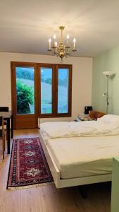 Postel nebo postele na pokoji v ubytování Pension Moravia