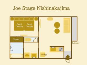 planta baixa de um edifício com um semáforo em Joe Stage Nishinakajima, 1 station from Shin-Osaka em Osaka
