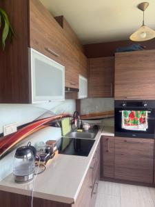 Kuchyň nebo kuchyňský kout v ubytování ClickTheFlat24 Prestige Apart Rooms Pokoje Czechów