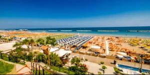 a view of the beach and the ocean at Playa degli Angeli Grecale in Gabicce Mare