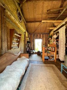 Ruang duduk di Cabin in the Forest +29 gambar
