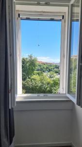 a window in a room with a view at Trieste Centro Secret Garden in Trieste