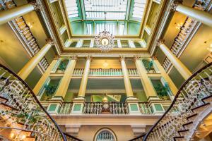 an overhead view of a building with escalators at Royal Hotel in Scarborough