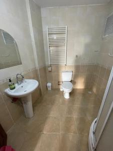 a bathroom with a toilet and a sink at PELİTLİ REZİDANS Otel in Trabzon +20 photos
