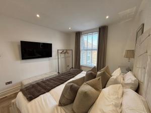 TV a/nebo společenská místnost v ubytování Seaside Retreat Luxury Apartment