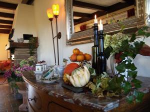 a table with fruits and vegetables on top of it at Landhaus Bad Bertrich in Bad Bertrich