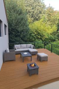 Χώρος καθιστικού στο Summer 2026 Designer villa in nature in Céret +7 φωτογραφίες