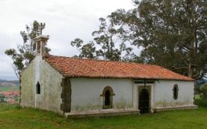 a small white church with a red roof at El Rincón de Perez A in Ajo