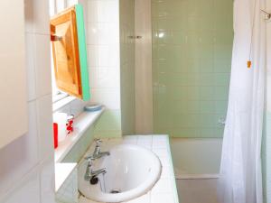 a bathroom with a sink and a shower at Red - Uk43121 in Trefor +8 photos