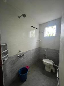 ダンデリにあるDANDELI CROCODILE EDGE HOME STAYのトイレと窓のあるバスルーム