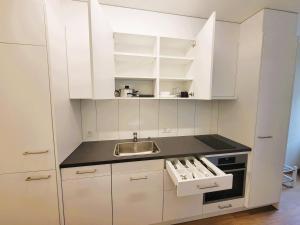 Η κουζίνα ή μικρή κουζίνα στο Zurich City Center Apartments next to Zurich HB Main Train Station LA +15 φωτογραφίες