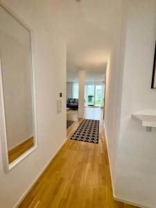 Televiisor ja/või meelelahutuskeskus majutusasutuses Familienfreundliche Ferienwohnung mit Garten in Moos Weiler am Bodensee