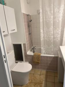 Ένα μπάνιο στο Appartement T2, RDC surélevé, centre-ville Montpellier