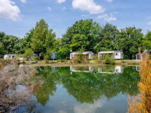 a group of houses on the shore of a lake at Chalet de 22m² avec Terrasse pour 4 personnes - API-1-52-414 in Saint-Sornin