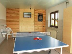 a ping pong table in a room at Villa East Canton with Sauna in Nieder-Emmels