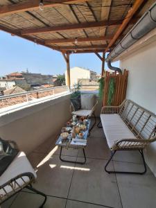 Μπαλκόνι ή βεράντα στο Cocoo'Nimes avec terrasse