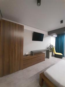 Μια τηλεόραση ή/και κέντρο ψυχαγωγίας στο LUCKY - apartment city Center in a Residential complex