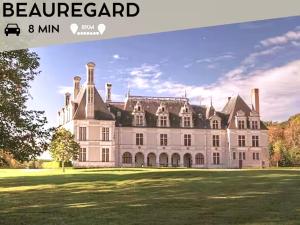 una imagen de una casa grande en un césped en Cabane suspendue au cœur de Blois, en Blois