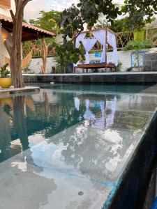 a pool of water with a chair and a tree at casanossa prea in Prea +23 photos