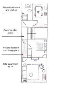 a floor plan of a house at Steps To Bern's Best Historic Sites! in Bern +54 photos