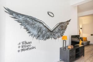 TV a/nebo společenská místnost v ubytování Stylische Unterkunft in Essen in Nähe von Messe und City