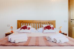 Ένα ή περισσότερα κρεβάτια σε δωμάτιο στο Terrazza sul mare - Villa Alisei