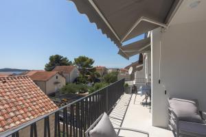 a view from the balcony of a house at Dalma Residence apartman Lavandella in Zaboric